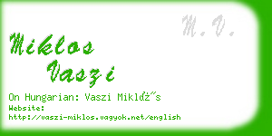 miklos vaszi business card